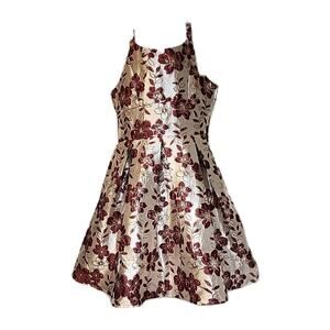 Speechless Girls Juniors Beautiful Dress White Floral Red Pink Size 12